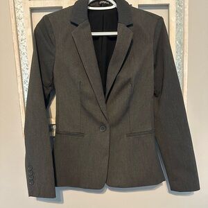 Express Gray Blazer Classic Fitted Design - Size 2